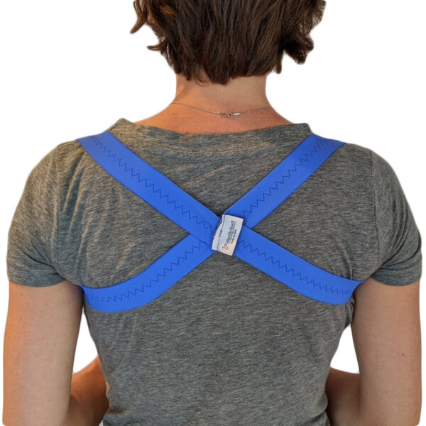 blue posture brace